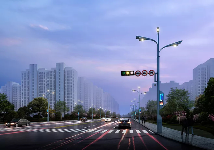 智慧燈桿搭載交通信號(hào)燈.png