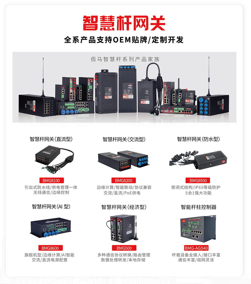 智慧路燈桿網(wǎng)關(guān)家族